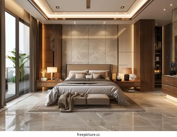 Modern Bedroom Interior Design with Beige Tones