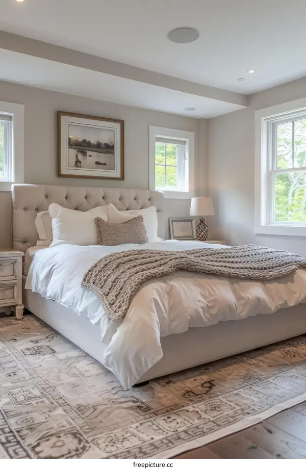 Elegant and Cozy Farmhouse Bedroom