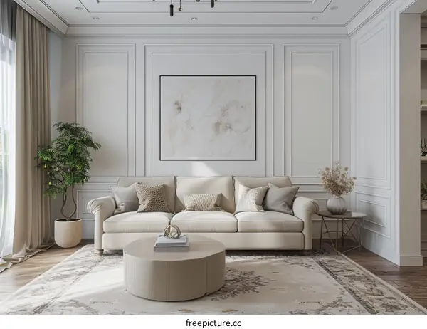 Bright and Airy Living Room Decor with Comfy Sofa