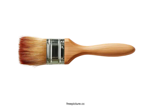 [Transparent Background PNG]Closeup of a Paintbrush on a White Background
