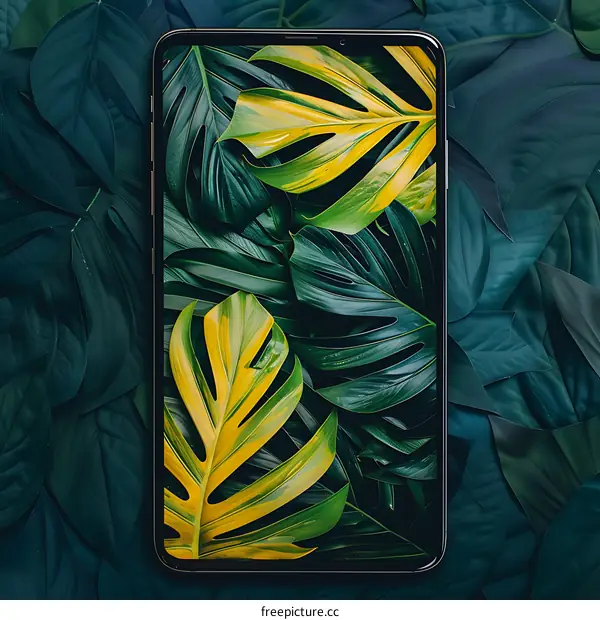 Green Leaves Phone Screen Wallpaper