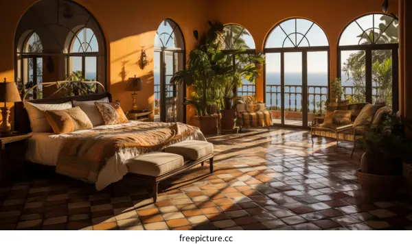 Ocean View Luxury Bedroom Interior