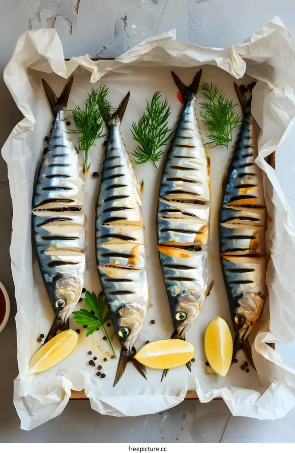 Grilled Mackerel Fillets with Herbs and Lemon