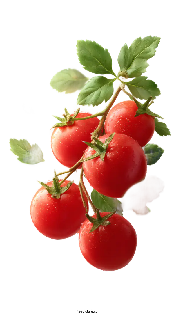 [Transparent Background PNG]Fresh and Vibrant Cluster of Tomatoes