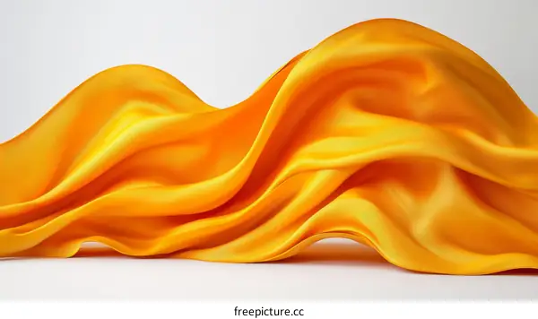 Abstract Orange Fabric Drape