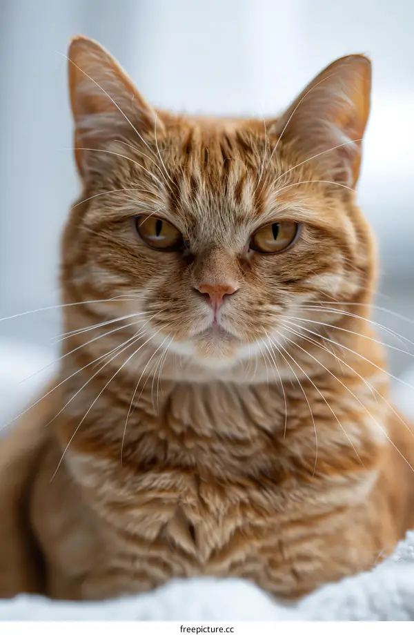 Close-up portrait of a ginger cat