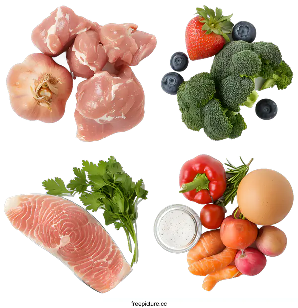 [Transparent Background PNG]Fresh Ingredients for Healthy Meals