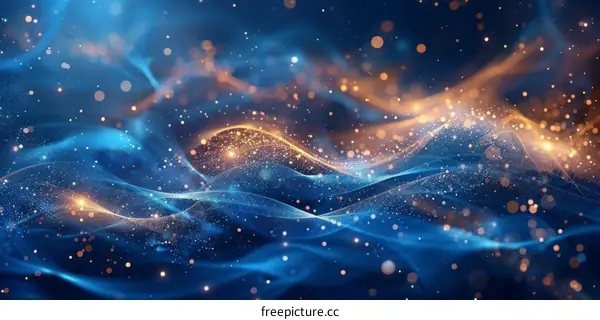 Blue and gold abstract background