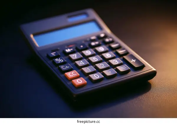 Close-up of a Modern Calculator