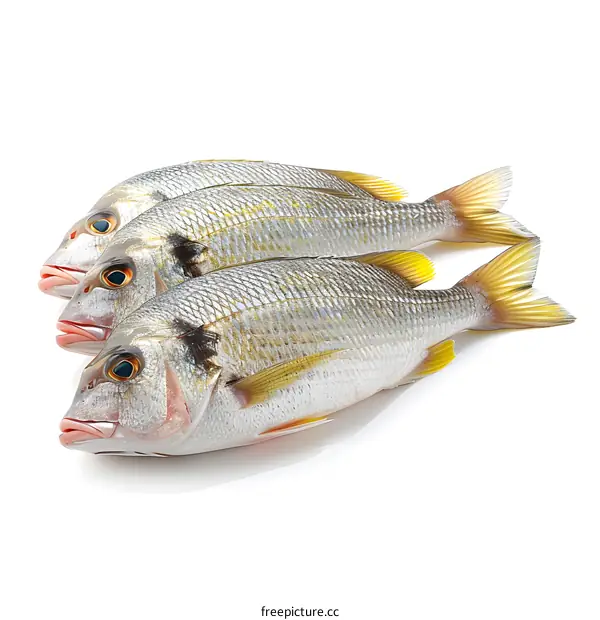 Fresh Fish on White Background
