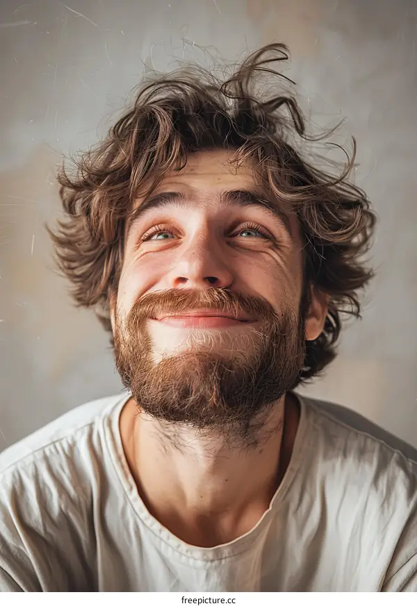 Close-up Portrait of a Man with a Happy Expression