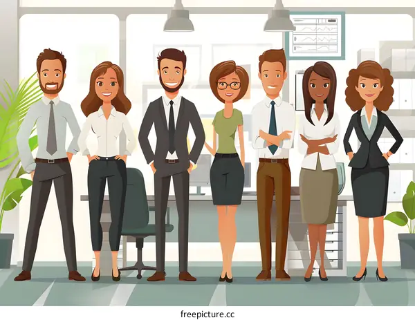 Group of business people standing in the office