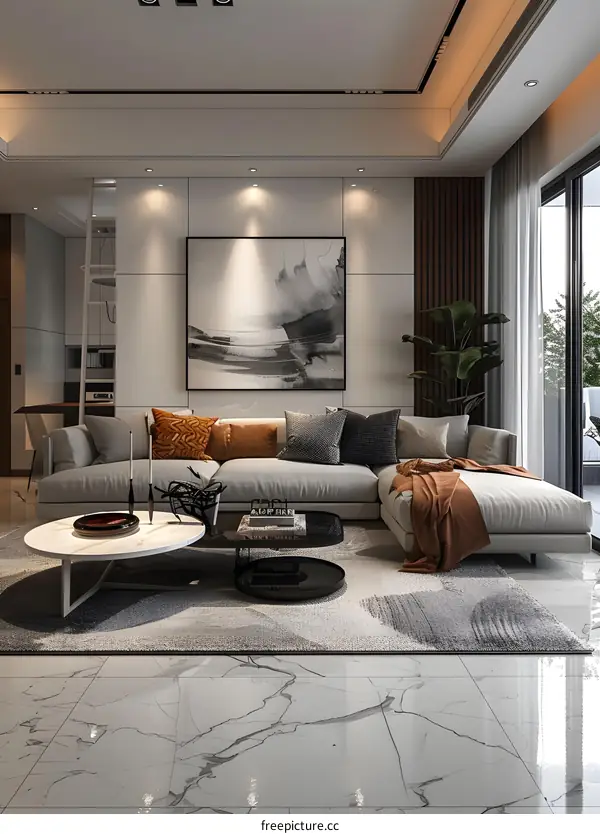 Modern minimalist living room