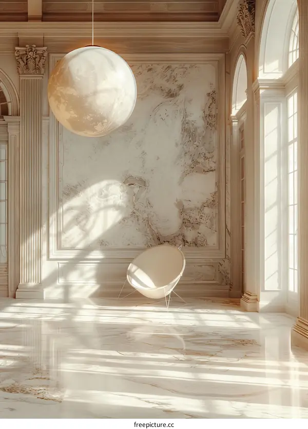 The interplay of light and shadow creates a harmonious interplay of the virtual and the real