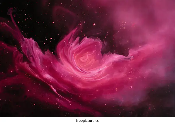 Abstract Pink Nebula Artwork