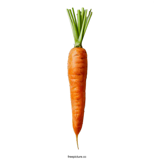 [Transparent Background PNG]Single Carrot on White Background