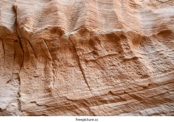 Detailed Texture of Sandstone Canyon Wall