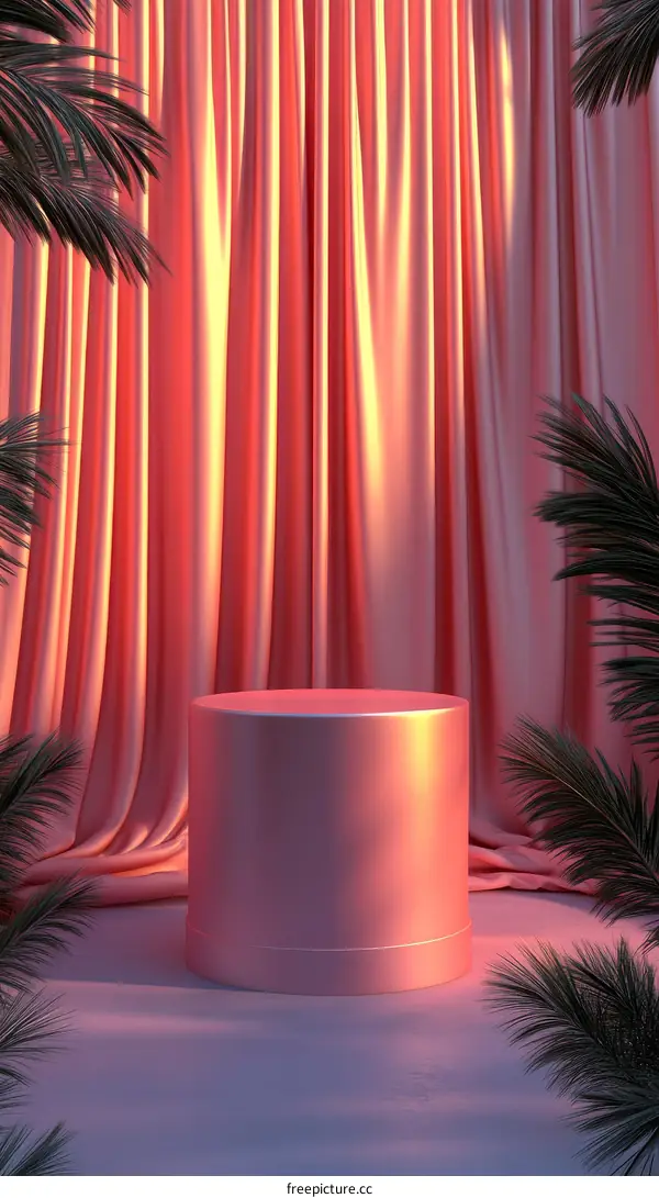 Pink Product Display Stand Scene