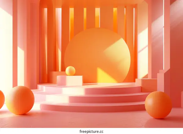 Virtual Pink Geometric Studio
