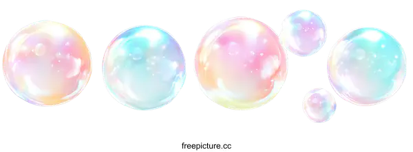 [Transparent Background PNG]Colorful Rainbow Soap Bubbles Background Design