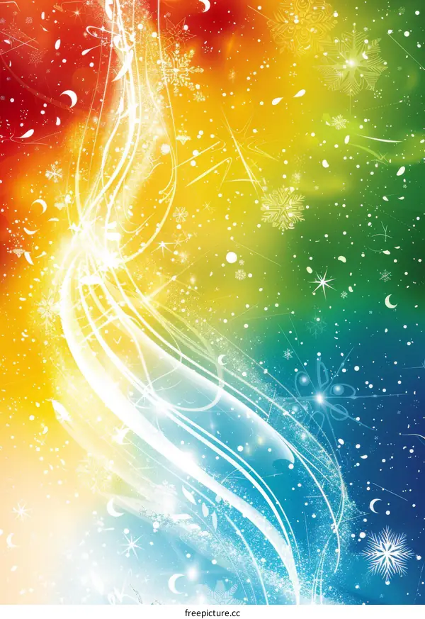 Colorful Glowing Lights Abstract Background