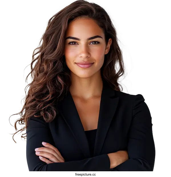 [Transparent Background PNG]Confident Business Woman Portrait