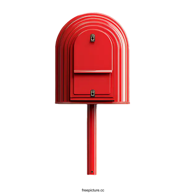 [Transparent Background PNG]Modern Red Mailbox Design Illustration