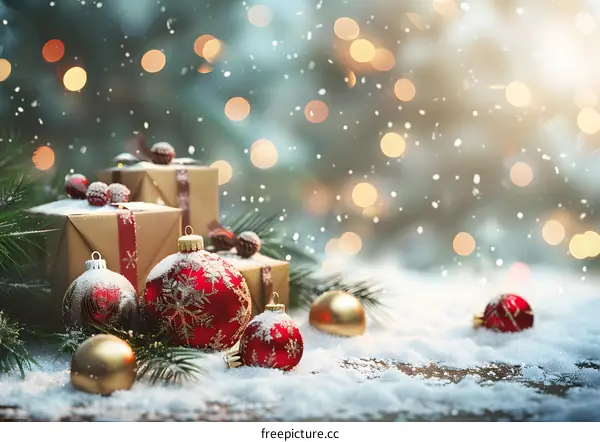 Christmas presents under the Christmas tree