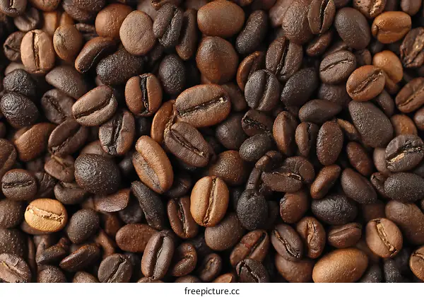 Close Up of Roasted Coffee Beans
