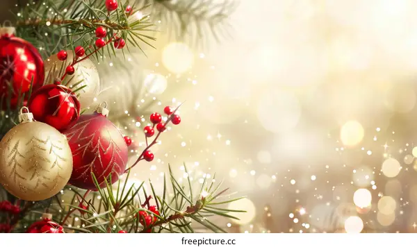 Red and Gold Christmas Decor with Green Accents