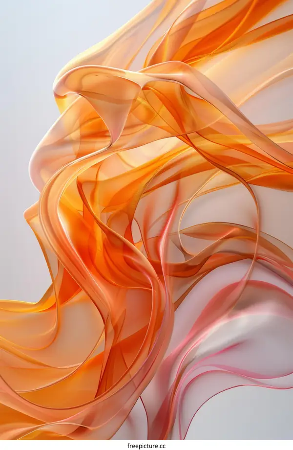 Abstract orange and pink fluid shapes