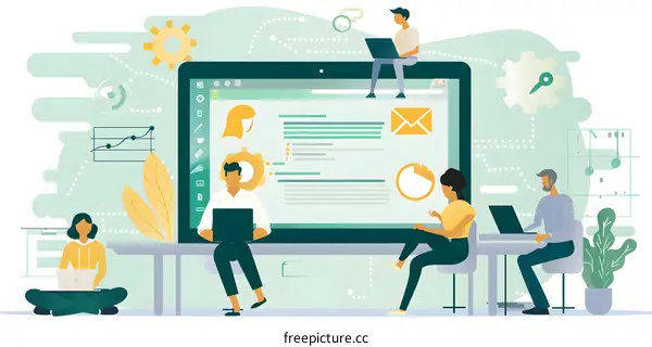 Team of People Working on Website Development