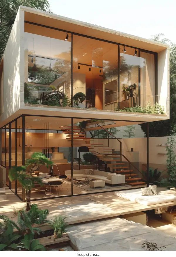 Modern Minimalist House with Open Design