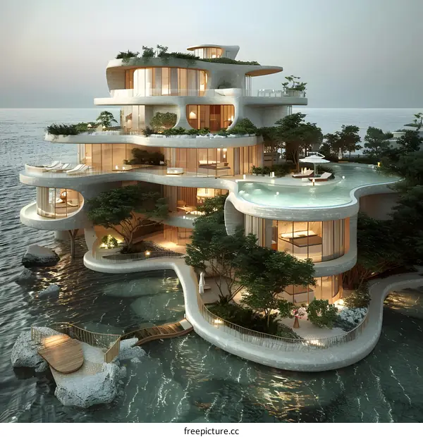 Luxury villa on the sea