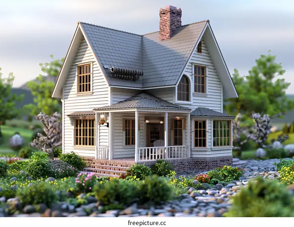 Charming Vintage House Exterior Scene