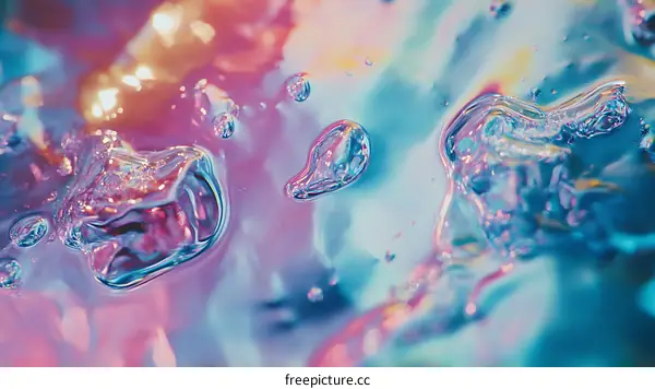Abstract Colorful Liquid Bubbles