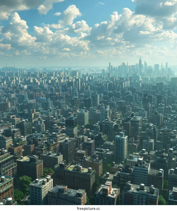 A City with Towering Skyscrapers Mirrored in the River