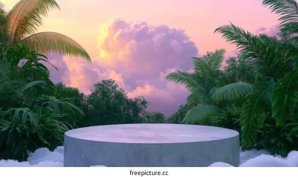 Tropical Sunset Display Stand