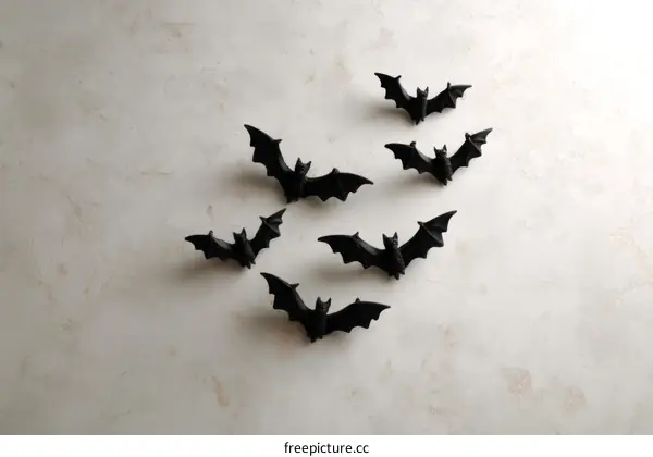 Halloween Bats on a Light Gray Background