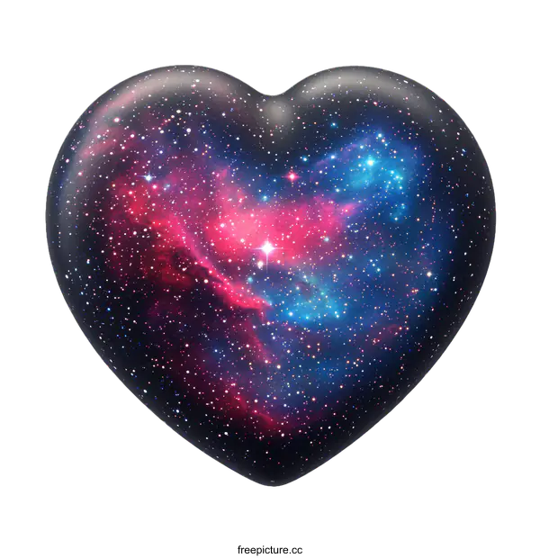 [Transparent Background PNG]Heart Shaped Universe Illustration