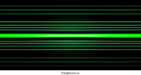 Abstract Green Light Lines on Black Background