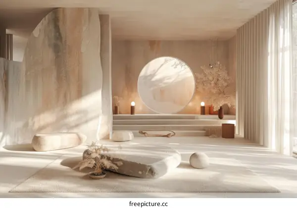 Modern Minimalist Beige Interior Design