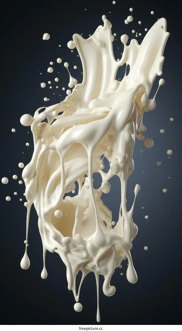 White liquid splash