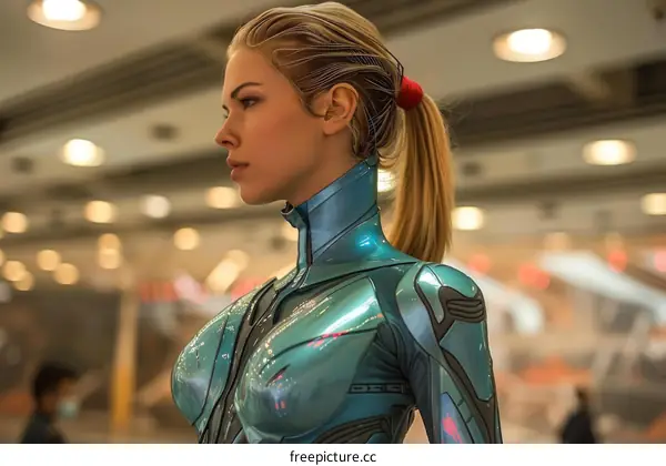 cosplay of Samus Aran from Metroid