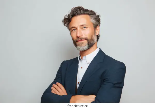 Confident Caucasian Businessman Portrait