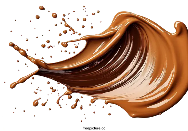 [Transparent Background PNG]Chocolate Splash Illustration