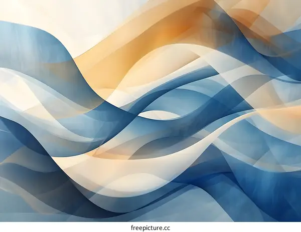 Blue and Orange Abstract Painting