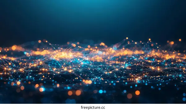 Abstract Digital Network Landscape