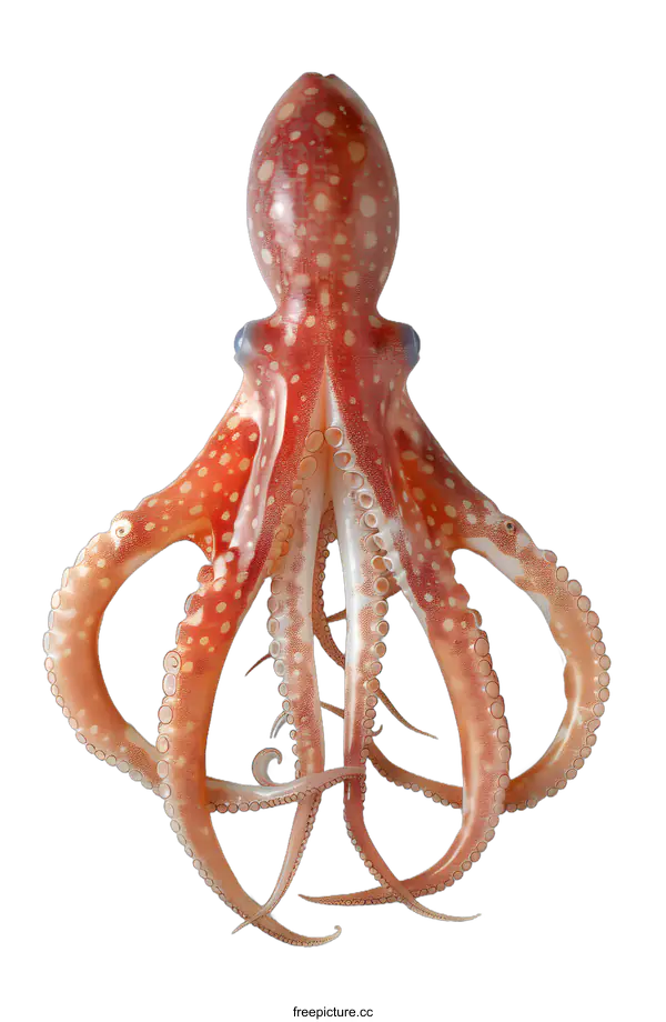 [Transparent Background PNG]Octopus on a White Background