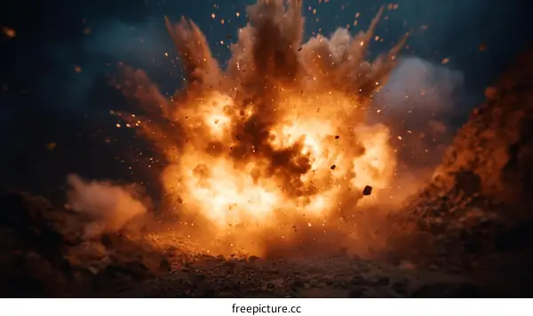 Explosive Blast in the Dark